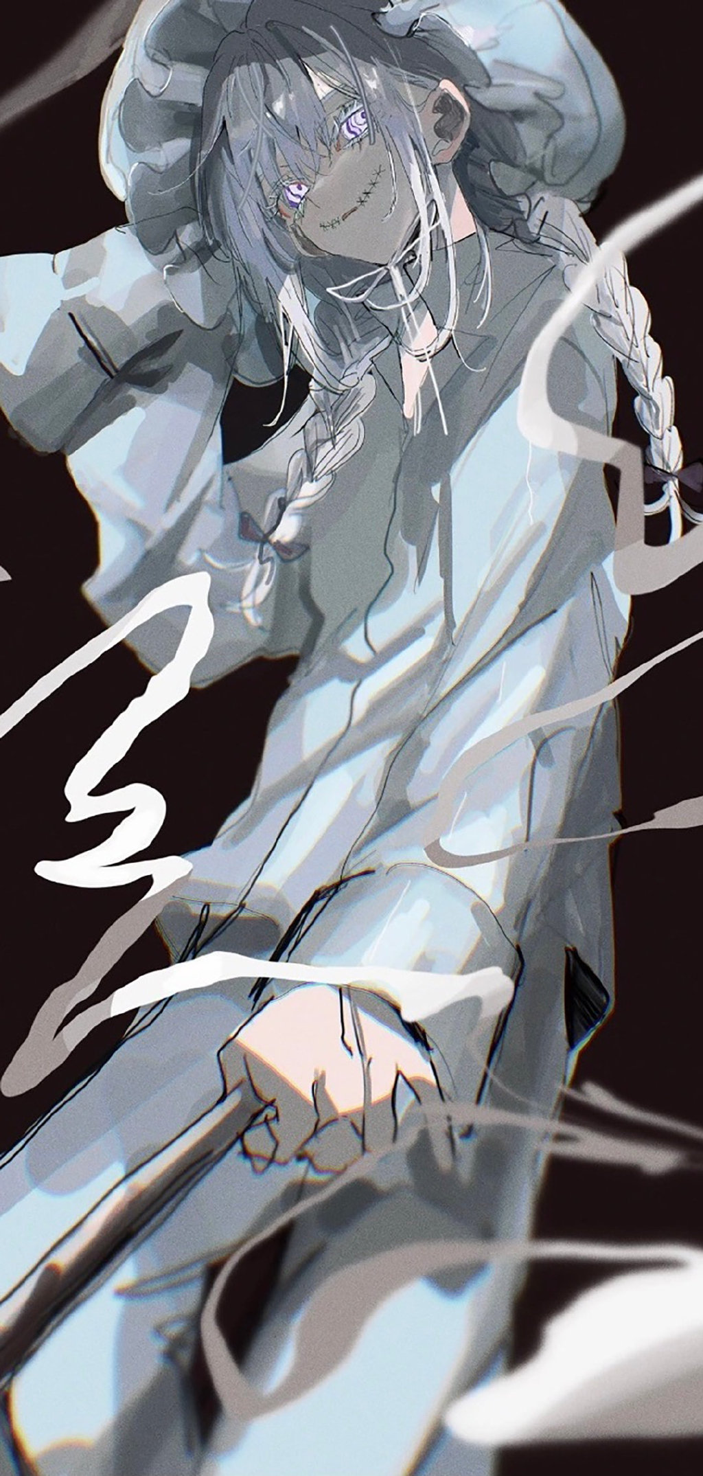 充满压抑感的二次元人物插画，人物带了阴郁病娇的魅惑特质|二次元|插画|压抑感_新浪新闻