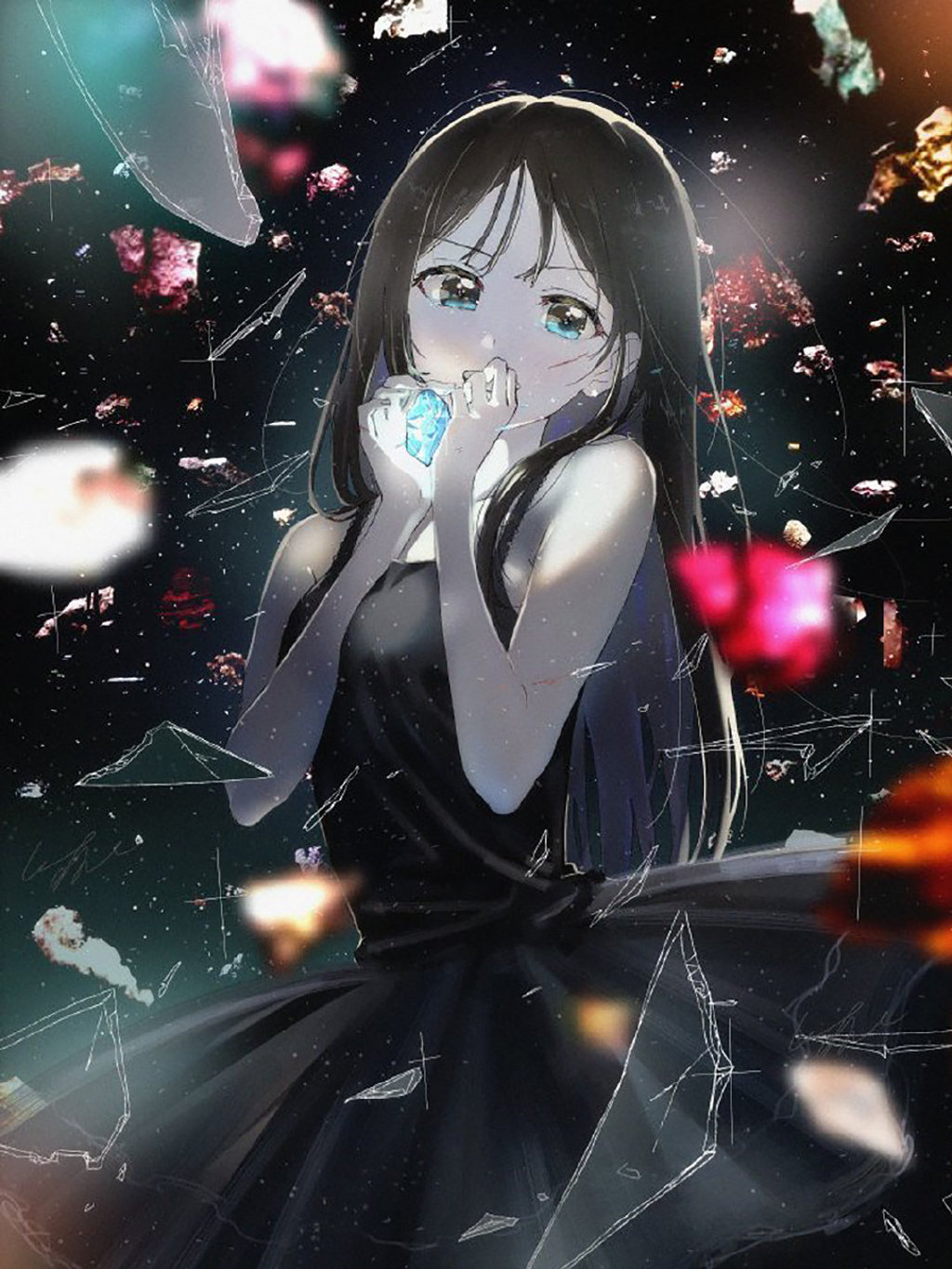 甜美清新的二次元萌甜少女插画,blingbling的大眼睛太美了|二次元