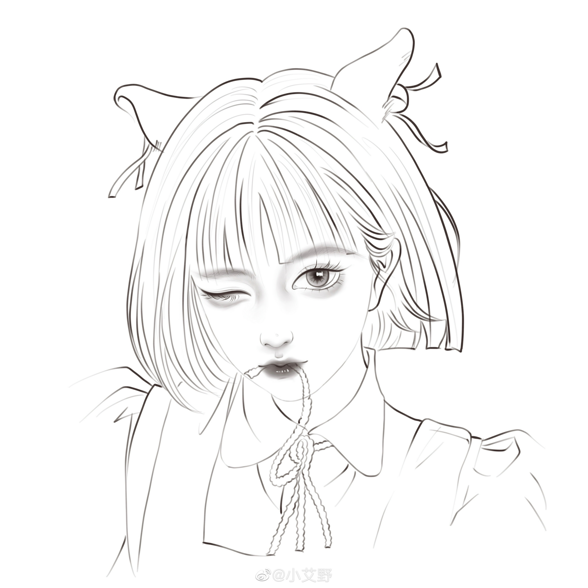 20天线稿练习～想画出正儿八经汉服人物设计稿……__财经头条