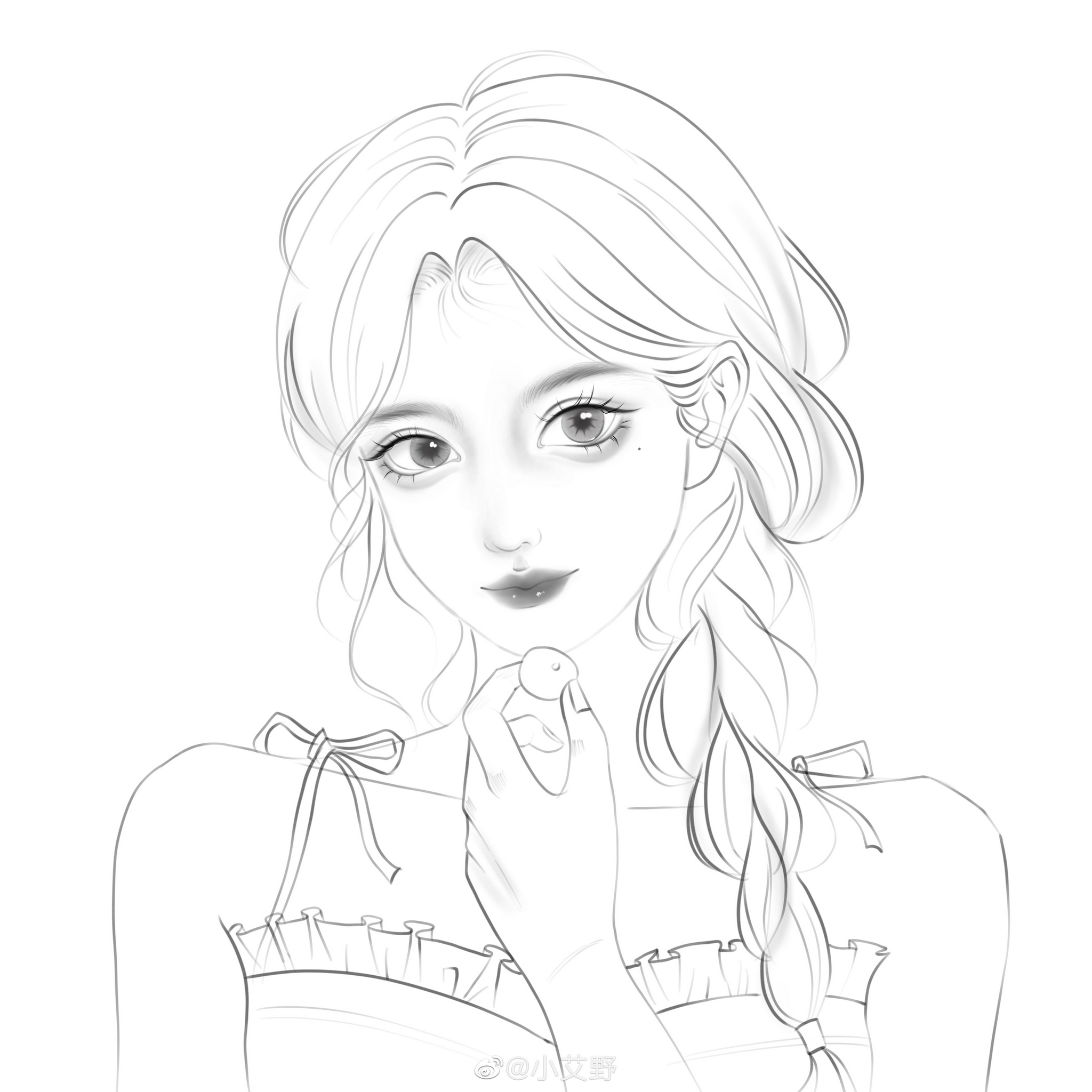 20天线稿练习～想画出正儿八经汉服人物设计稿……__财经头条