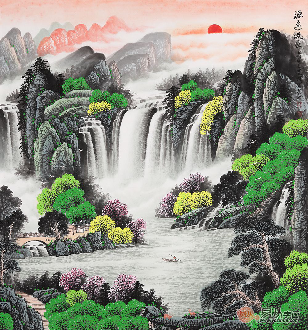 卧室装饰画选什么挂一幅山水画精致艺术家居