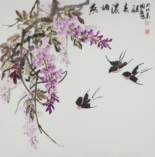 采一枝春风,写一卷春色,书画家范国盈带您走进烂漫的春天