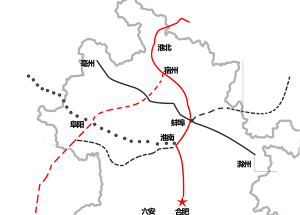 安徽省西北部的交通干线——阜淮铁路