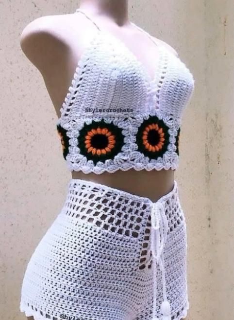 「针织作品」40款美观又舒适的钩针编织泳衣泳装创意设计