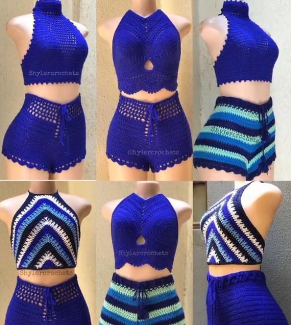 针织作品40款美观又舒适的钩针编织泳衣泳装创意设计