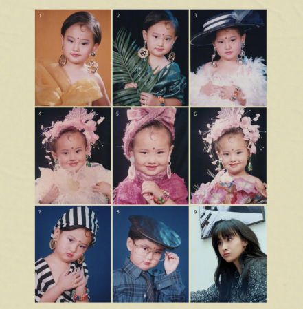 郑爽晒童年照画贵妇妆容扮演书生超百变脸上肉嘟嘟可爱俏皮