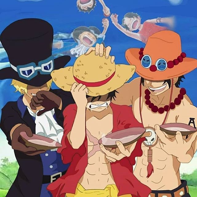 海贼王asl壁纸艾斯虽已离去但他的火焰在萨博路飞手中燃烧