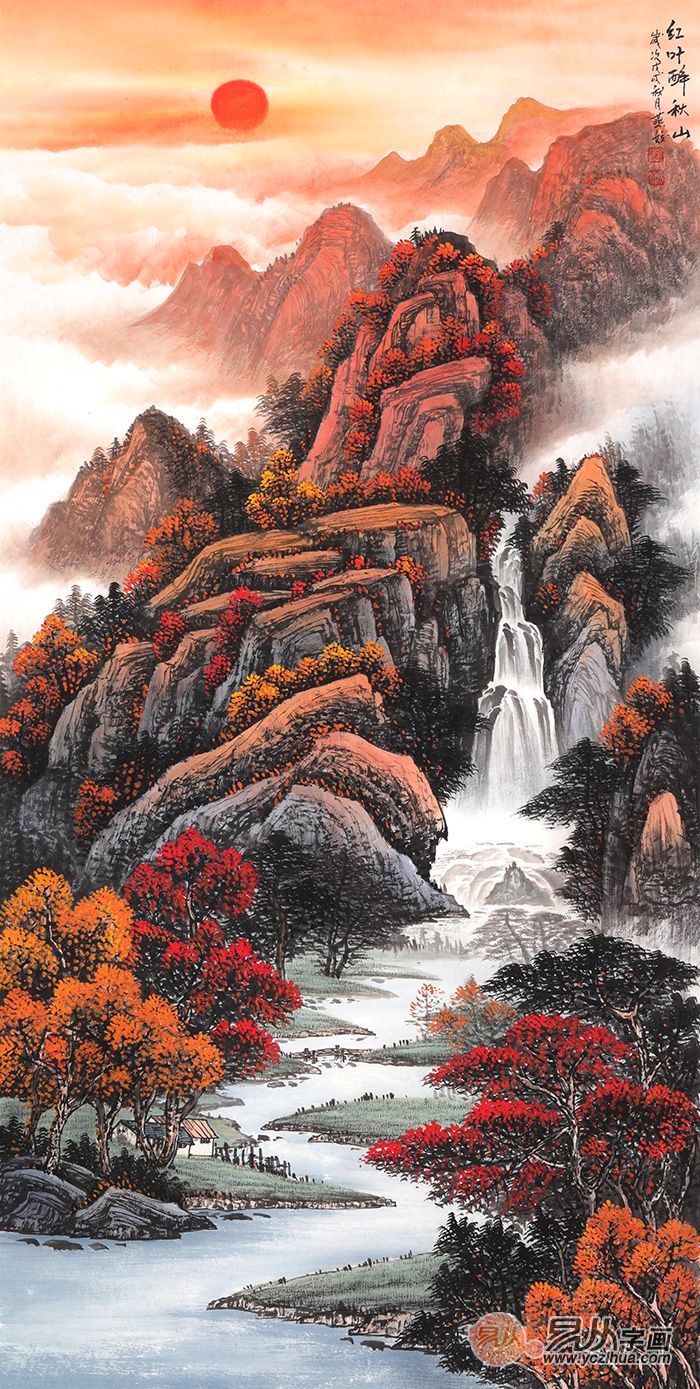 关于室内玄关装饰画这样的山水画世界太美了