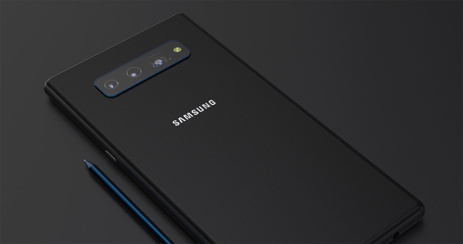 三星galaxy note 20渲染图曝光:后置横向三摄像头设计