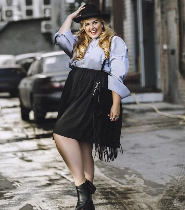 俄罗斯250斤胖妞网红成大码模特当代杨贵妃白白胖胖挺好