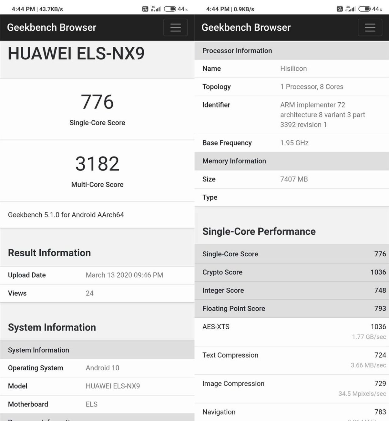 华为p40pro新os曝光首个geekbench跑分出炉