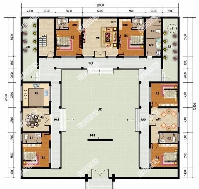 复古风设计的三合院别墅住灰白色调房子得多彩人生