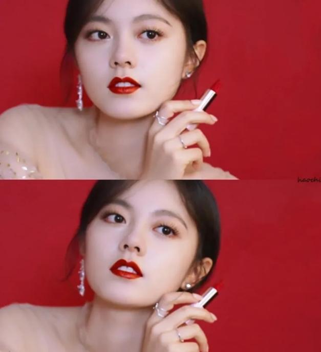 赵今麦"浓妆照"曝光!镜头放大十倍后,红唇让人忍不住想亲一口
