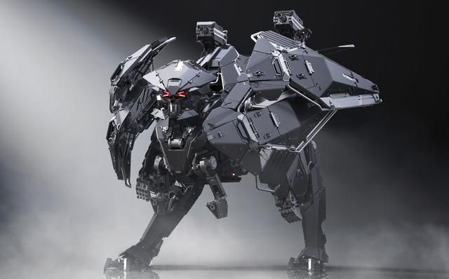 来自荷兰的插画师设计绘制的一组3d机械机甲模型造型相当帅气