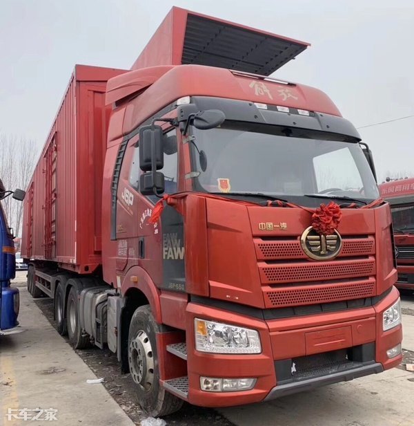 8万公里,比新车便宜10万,这台二手解放j6p牵引车真香