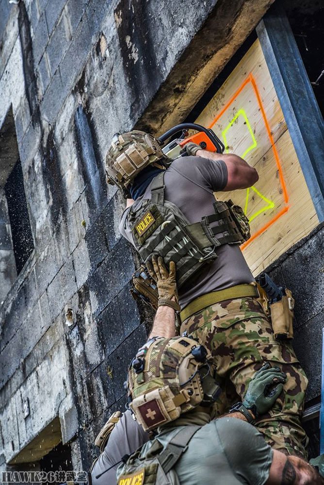 瑞士特警高难训练课 救援部队提供教官场地 演练暴力"查水表"