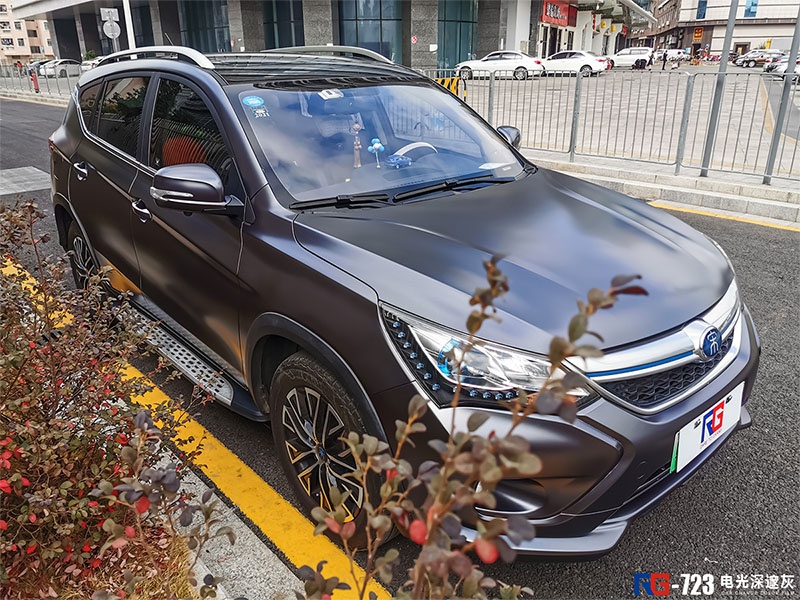 比亚迪宋dm车身改色膜 rg瑞集改色膜深圳龙华加盟店出品