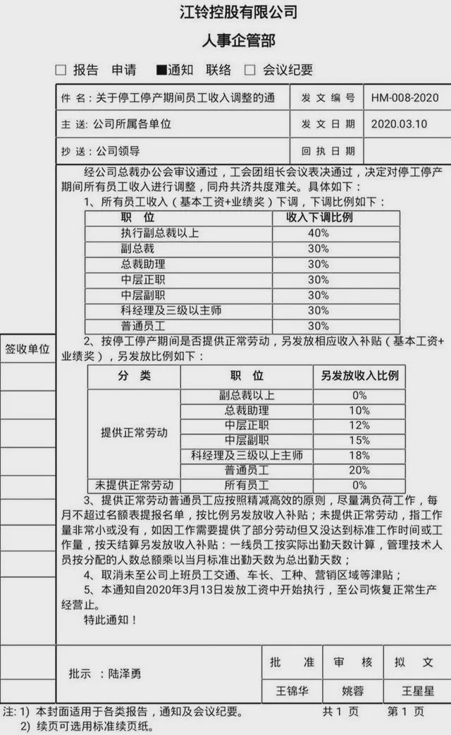 江铃控股降薪30%？厂家回应暴露出车企目前有多难