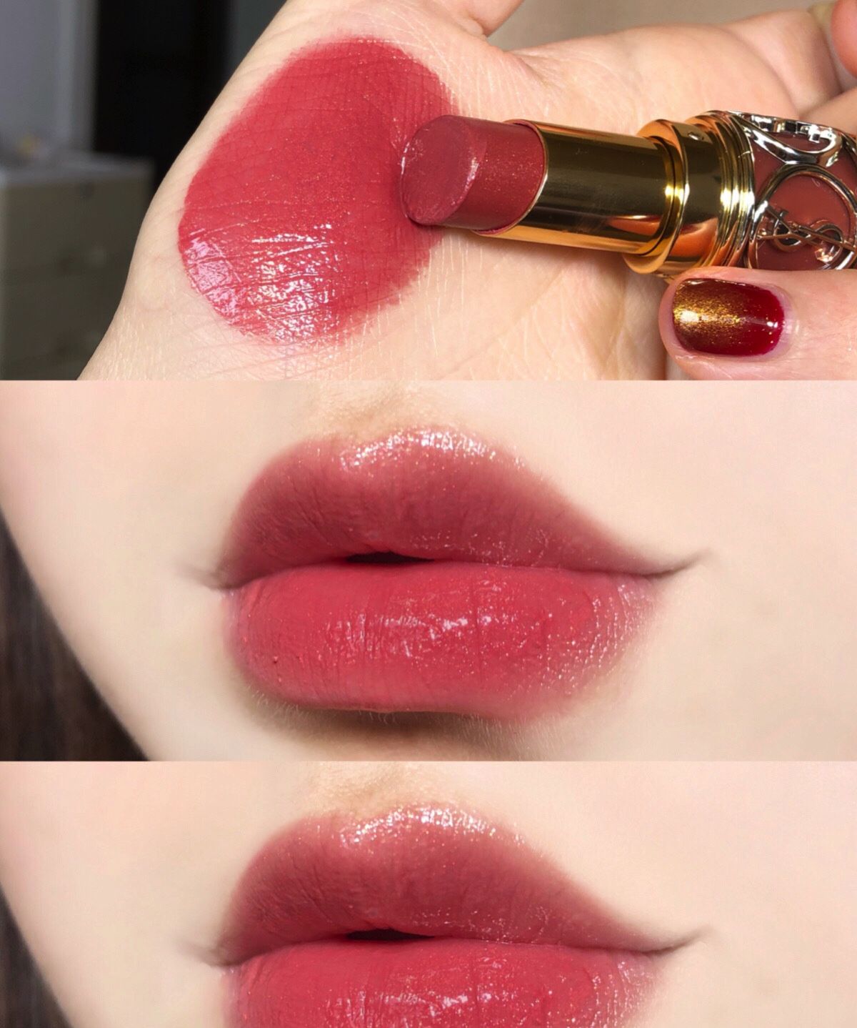 ysl新品圆管试色:103可当润唇膏用,108低调显气质!