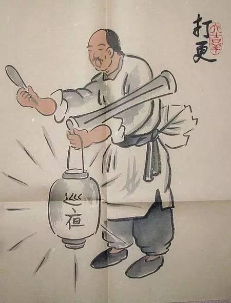 古代民间一种特别的报时方式,主要是敲锣巡夜报时,一夜为五更(每更约