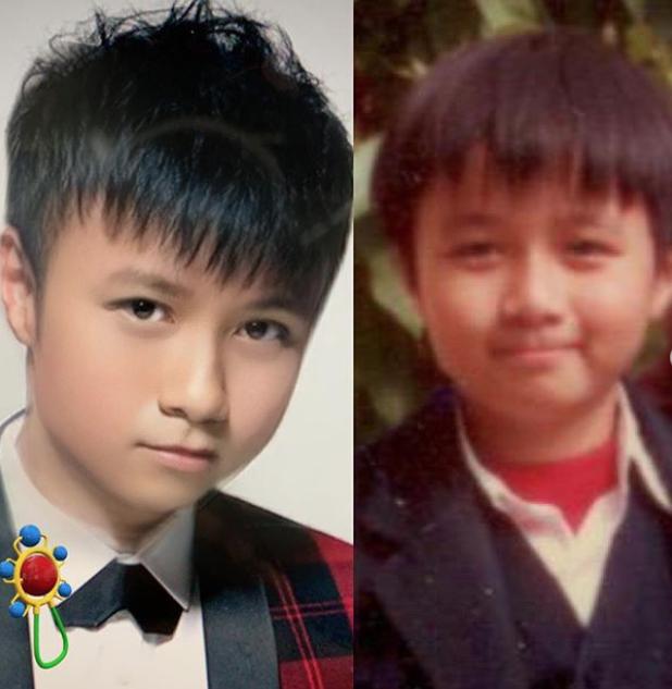 古巨基首晒儿子正面照,kuson吐舌微笑萌化众人,颜值超高像爸爸