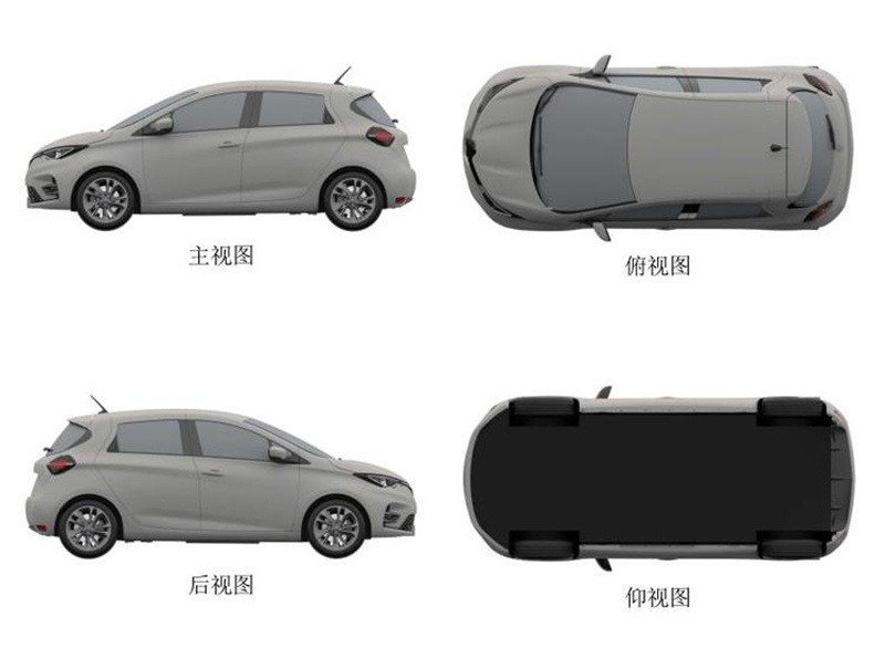 续航390公里/有望引入国内 雷诺ZOE在华注册外观设计图曝光