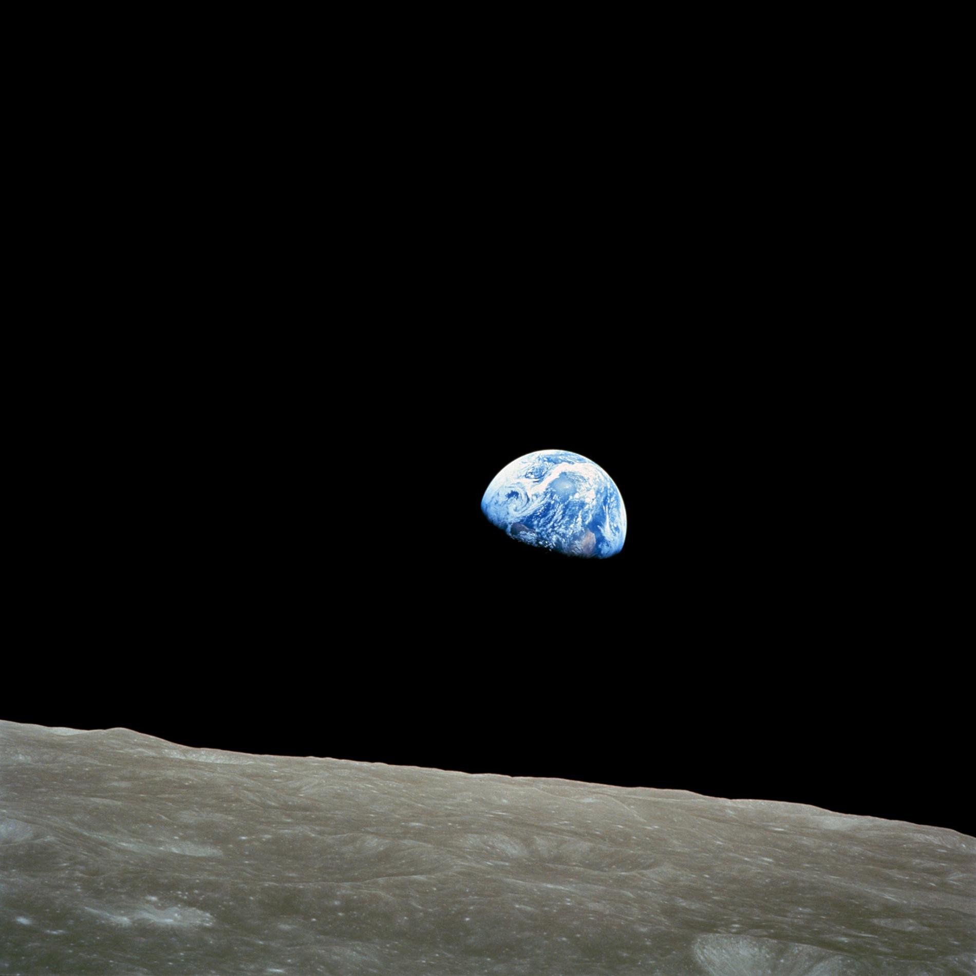 月球上看地球 真实图片
