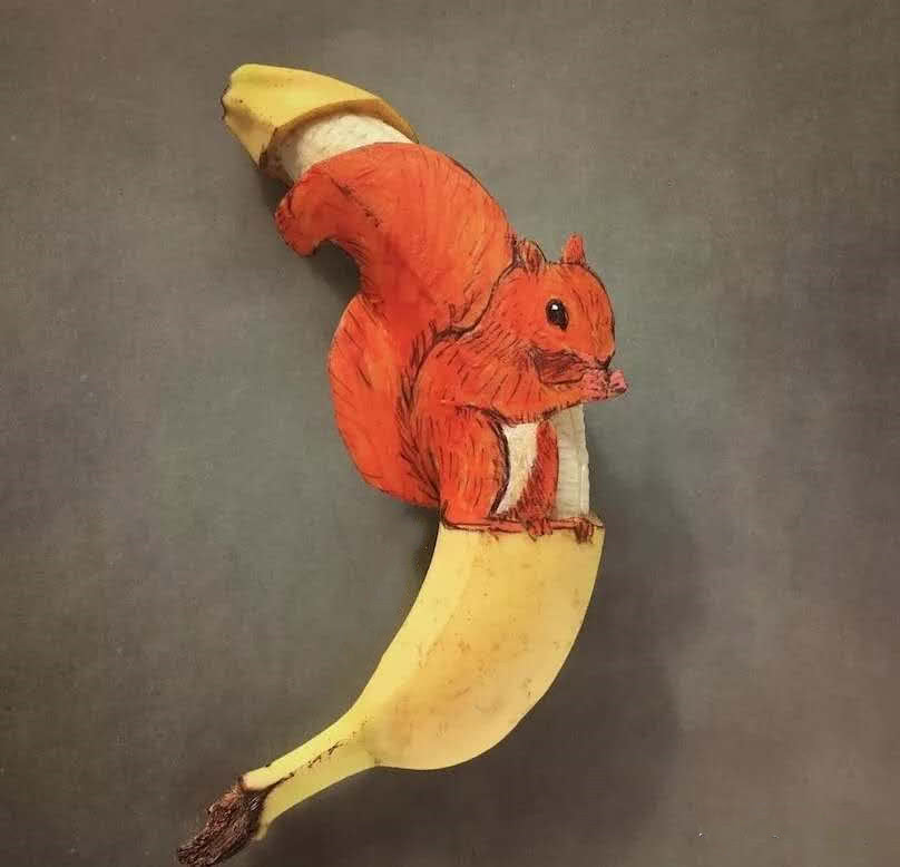 梦露的裙子是香蕉皮,美术达人打造创意王国,最后一张太可爱|香蕉|香蕉