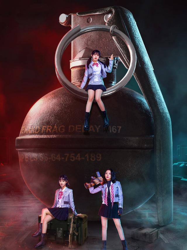 火箭少女变身"特种兵",都搭配短裙造型,却不告诉sunnee?