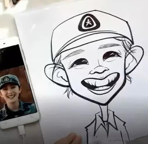 美术生画了个抽象派的杨幂,咧嘴笑成了小傻子,怕不是个假粉吧