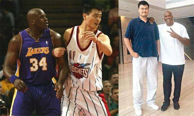 亲眼看到才敢信,姚明体型比nba巨人大一号!300斤奥胖小鸟依人