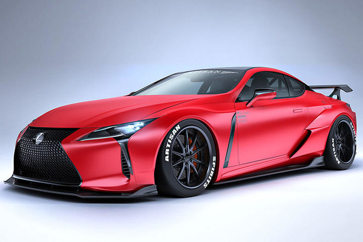 雷克萨斯lc500双门轿跑车改装碳纤维宽体套件