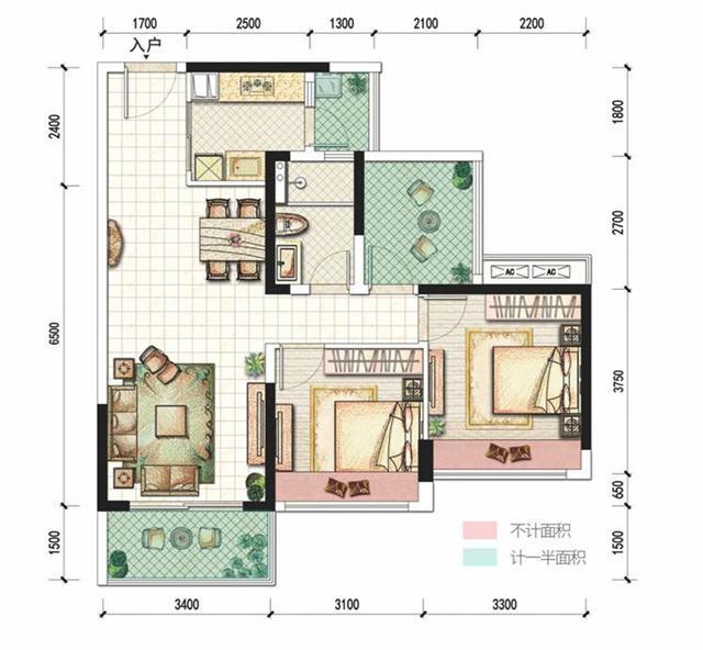 客餐厨一体化设计,墙壁全打通,让家里亮堂了3倍以上