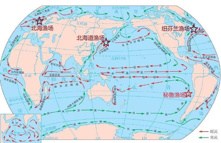 世界渔场分布图高清图图片