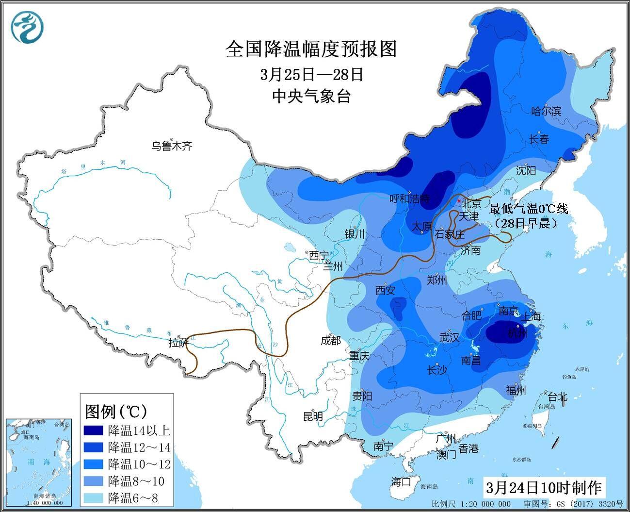 倒春寒来了较强冷空气即将大举南下权威预报接近寒潮强度