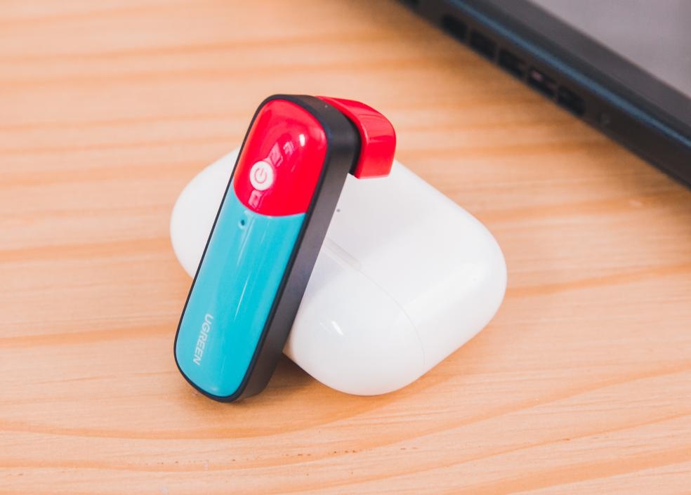 switch如何使用蓝牙耳机?我用绿联蓝牙发射器连上了airpods!