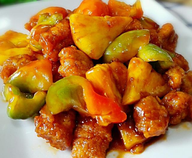 菠萝只当水果吃老婆拿来做了这道菜酸甜可口孩子吵着要吃