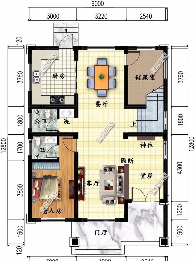 宽910米间的两层自建房第一栋带堂屋主体造价23万