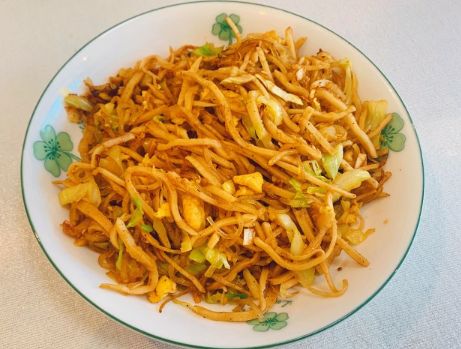 饭店做的炒饼丝为什么好吃学会和面方法饼丝香软又入味好吃