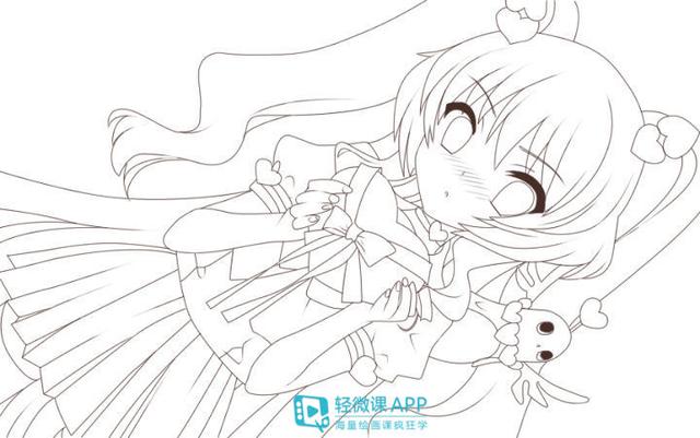 线稿基础教程,自然的人物线稿插画教程!