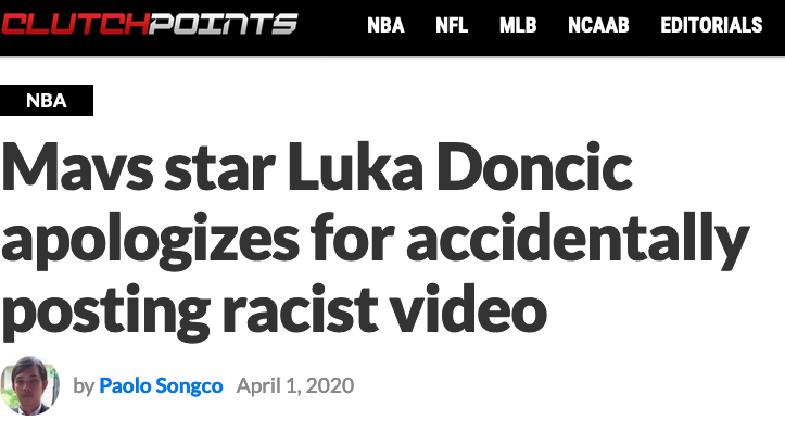 大麻烦！东契奇分享含种族主义视频 被网友围攻后删帖道歉休闲区蓝鸢梦想 - Www.slyday.coM