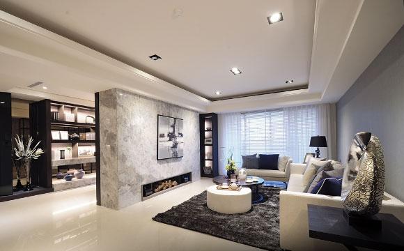 电视背景墙下不放电视柜,客厅装修这样做,简洁大方很有档次!