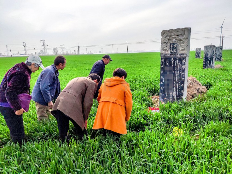 清明节扫墓提前一天上坟给先人焚烧纸钱怕毁庄稼鞠躬代替跪拜