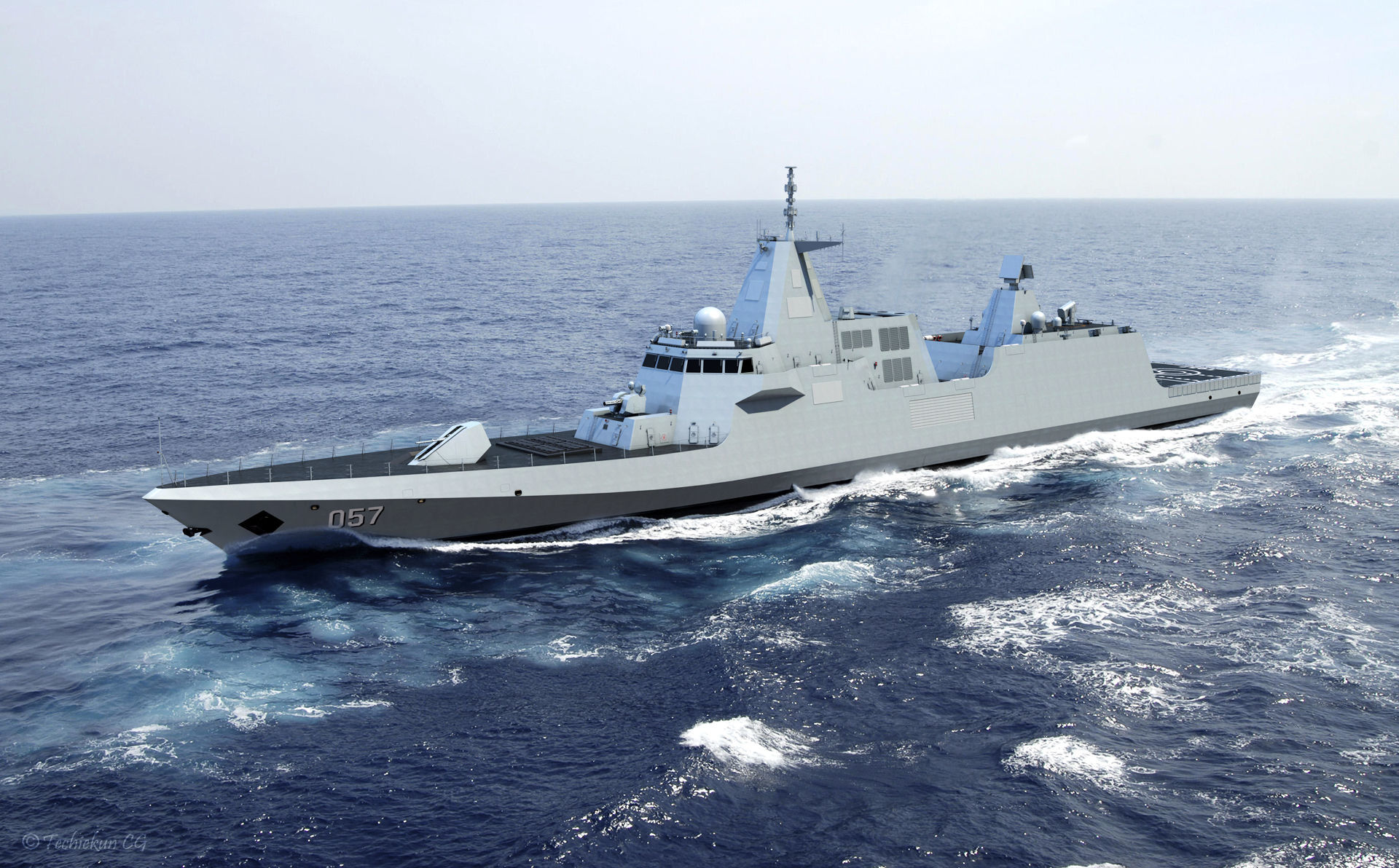 中国054b隐身护卫舰研发 看完性能数据,西方:好意思叫护卫舰?