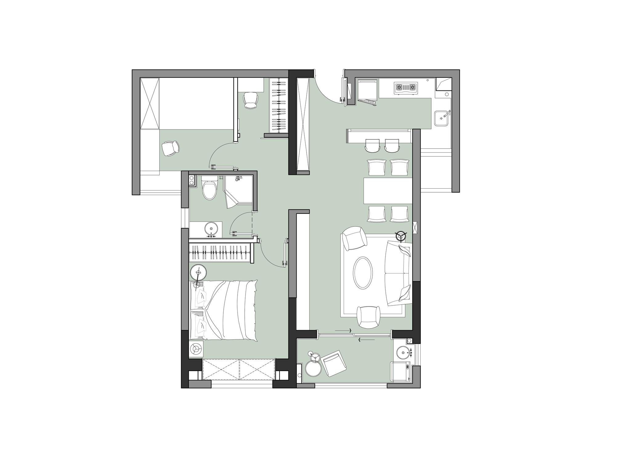 75㎡的小户型,极简现代风,这才是最有温度的设计
