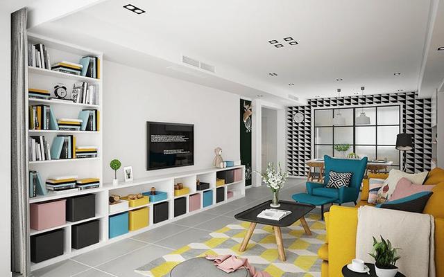 客厅电视墙,一面全打柜,美观大气|电视墙|柜子|客厅_新浪新闻