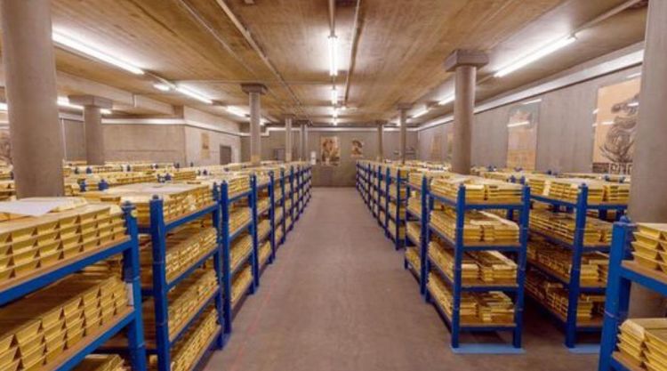 世界上最大的金库,位于地下180米,储备了1.3万吨黄金!