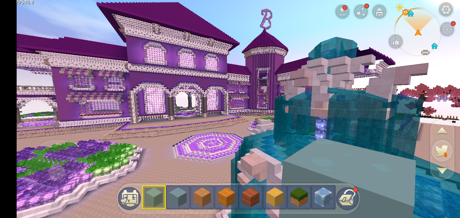 迷你世界3大城堡建筑,最高下载346万,整体风格是萌妹子最爱