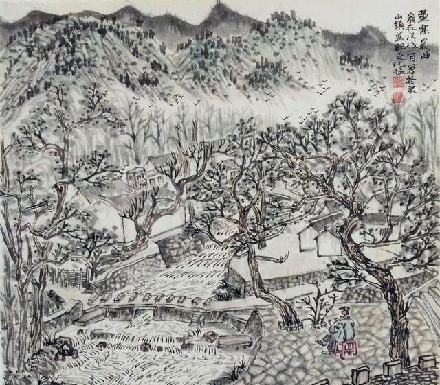 在画家李化猛的水墨中望一山春色看岁月如画