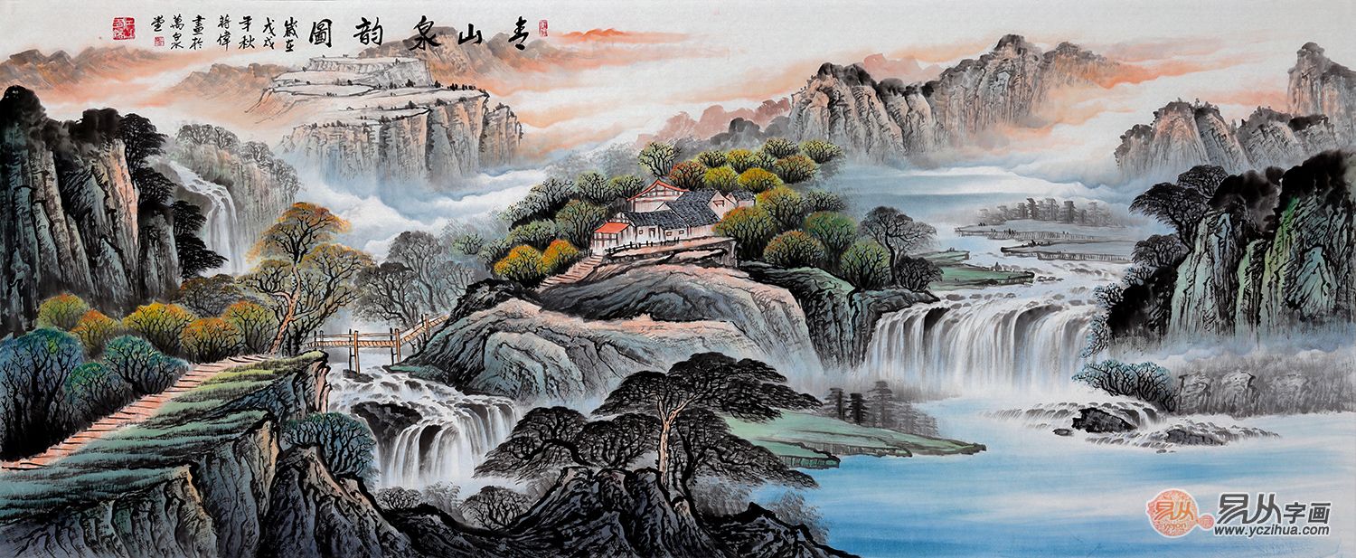 中国画艺术——画家蒋伟山水画作品欣赏|_新浪新闻